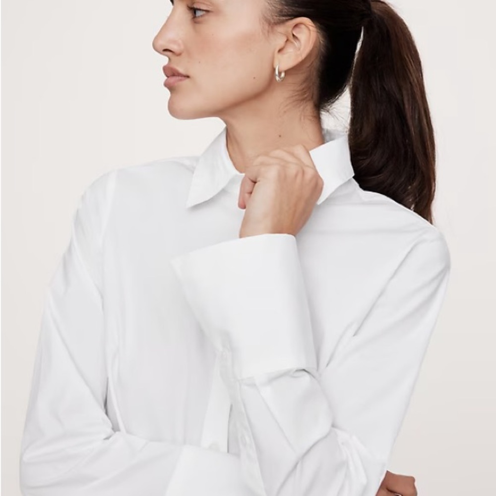 Banana Republic Riley White Button-Up Shirt